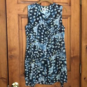 CAbi Sheer Print Tunic Top